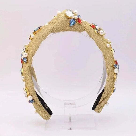 Americana Headband - Crystal Headband in Sparkling Gold - Picture 4 of 4
